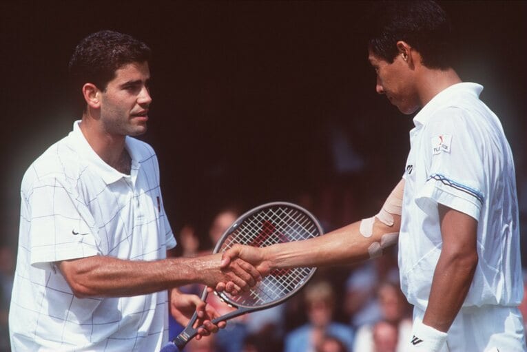 松岡修造(右)も白で統一　©Getty Images