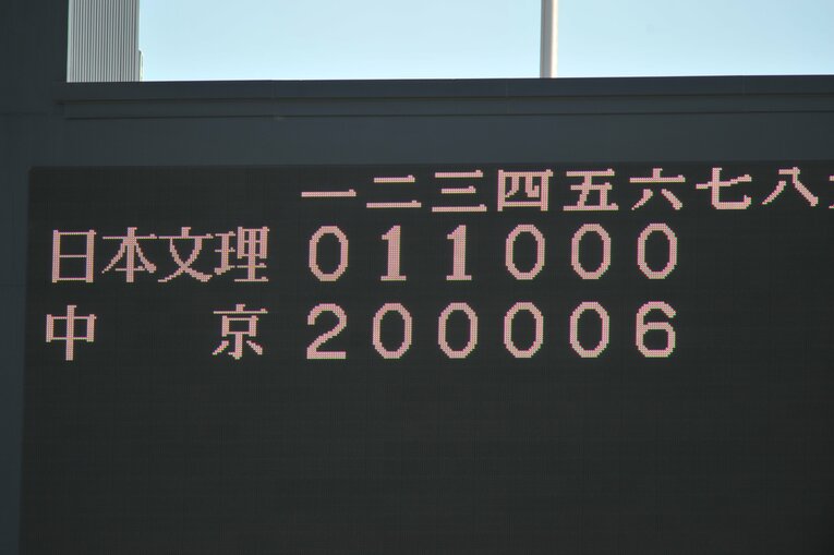 日本文理はエラーも絡み6回に痛恨の6失点。2-8と圧倒的不利な状況に　©︎BUNGEISHUNJU