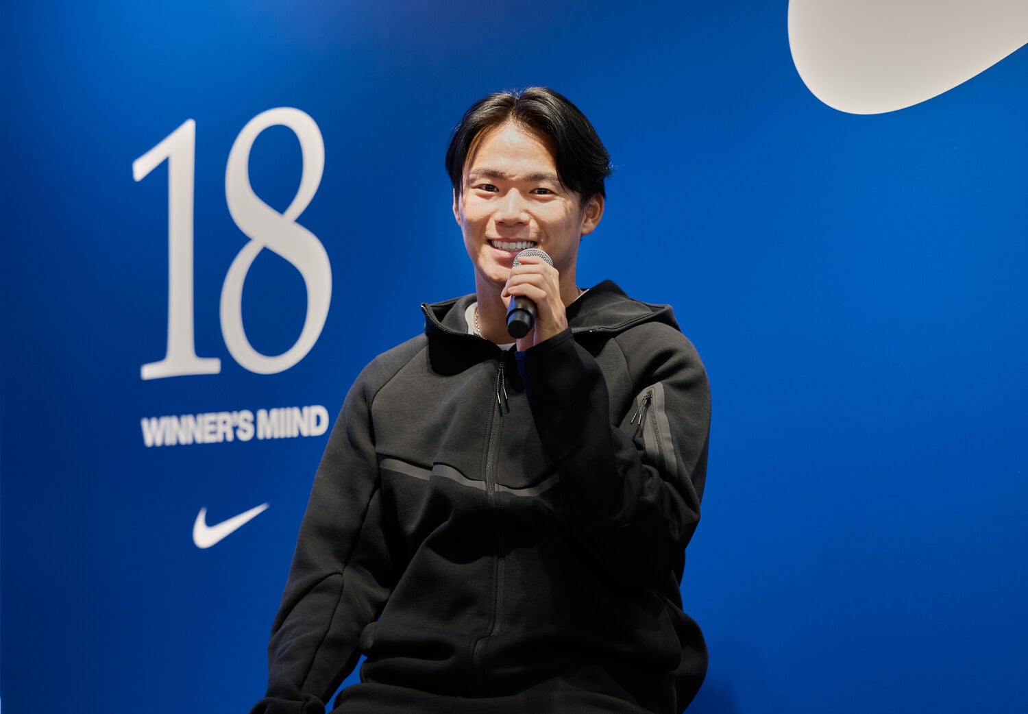 「一番緊張した試合」について心境を明かす山本　©️NIKE