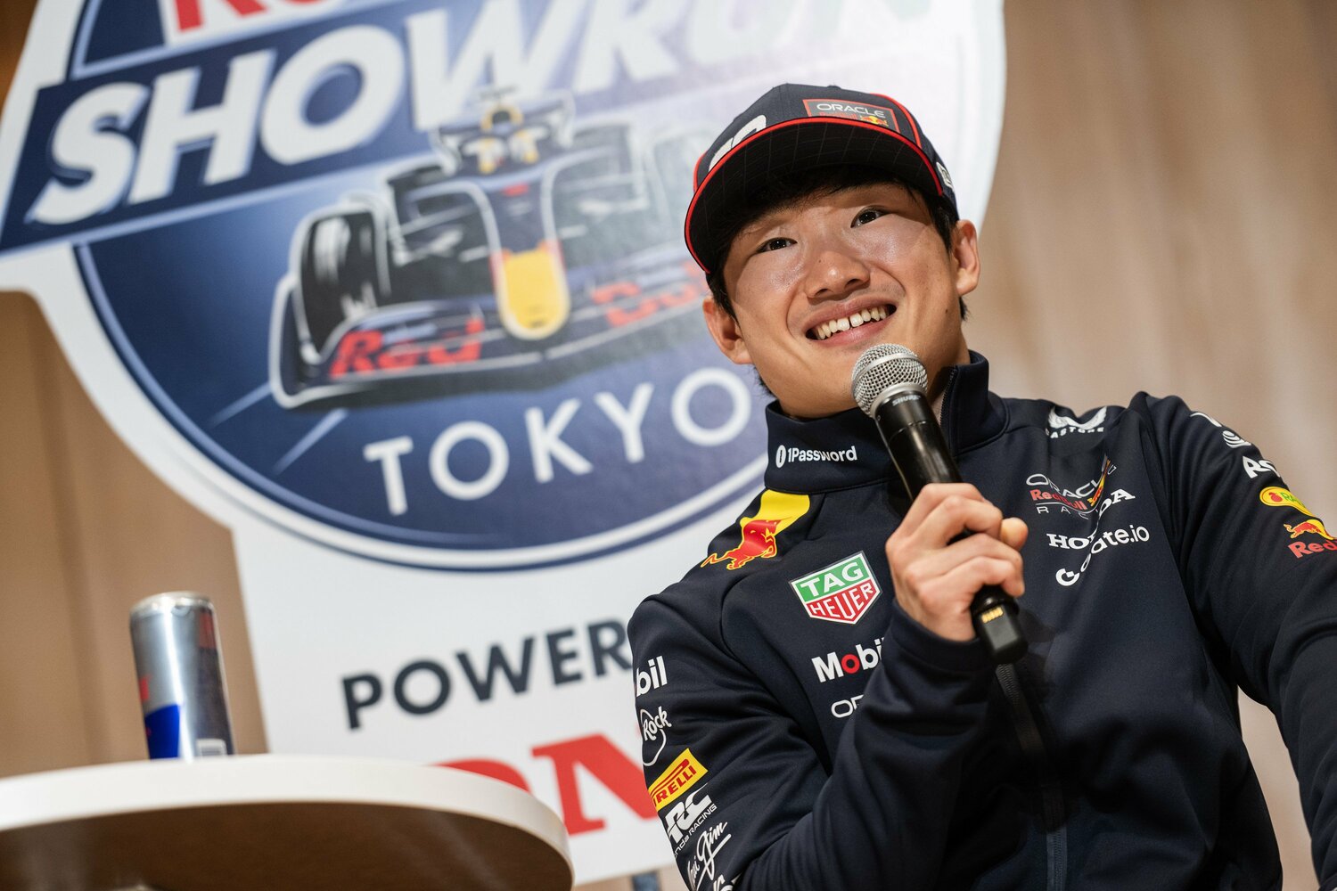 角田の受け答えには力んだ様子はなかった　©Jason Halayko / Red Bull Content Pool