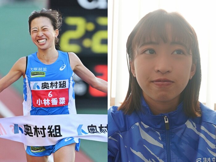 「もとは官僚志望」「高校は偏差値75の進学校」大阪国際女子マラソンで“日本歴代10位”…実業団1年目23歳の新ヒロイン「超異色な履歴書」の中身＜Number Web＞ photograph by (L)JIJI PRESS、(R)NumberWeb