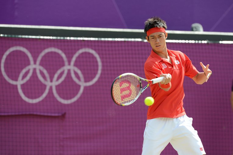 ロンドン五輪での錦織©Asami Enomoto/JMPA