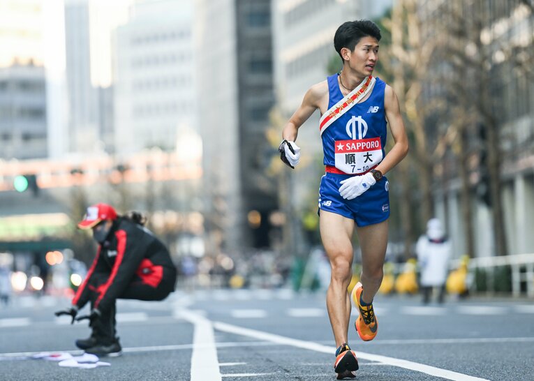 98回箱根駅伝10区を務めた順大の近藤　©Nanae Suzuki