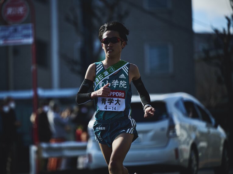 2年時は復路の8区を走って区間2位だった佐藤　©Yuki Suenaga