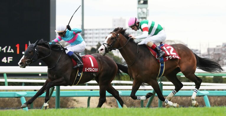 スプリングSを制したビーアストニッシド。©JIJI PRESS