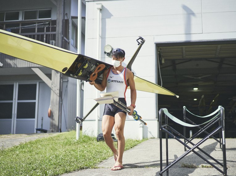 戸田ボートコースに向かう荒川　©Yuki Suenaga