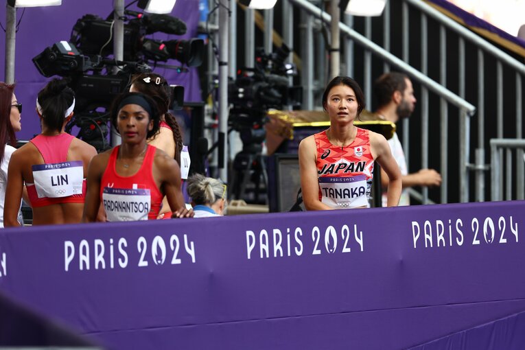 敗者復活ラウンドからの準決勝進出を決め、笑顔を見せる田中　©Ryosuke Menju/JMPA