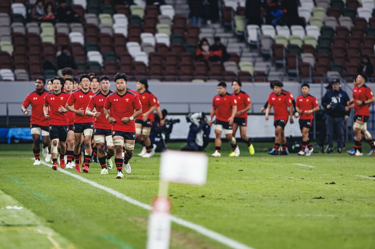 今年の大学ラグビー選手権準決勝の天理戦に勝利した帝京大。審判の微妙な判定などもあったが、揺るがず　©Kiichi Matsumoto