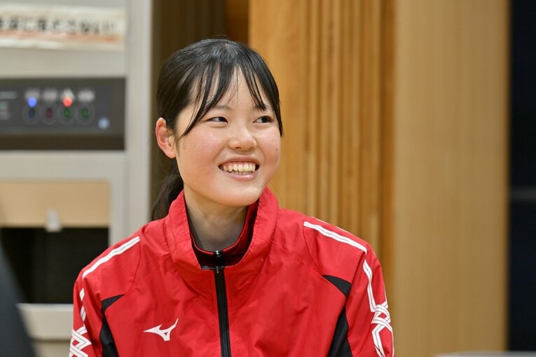 アンカーを務めた高倉は薬学部志望　©Hideki Sugiyama