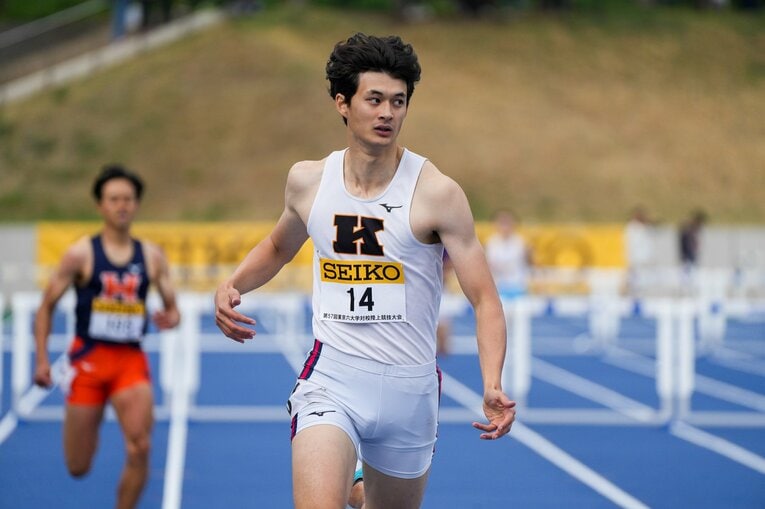 今季初戦の東京六大学対校では400ｍハードルで圧勝　©Satoshi Wada