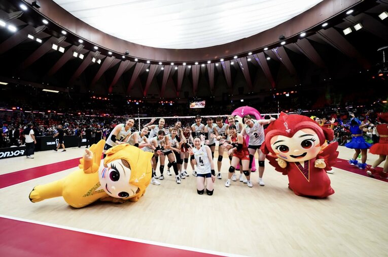 2025年世界選手権・タイ戦　©︎Volleyball World