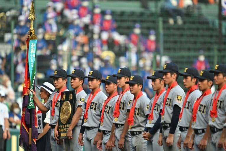 昨夏の甲子園、東北勢初の優勝を果たした仙台育英　©Hideki Sugiyama