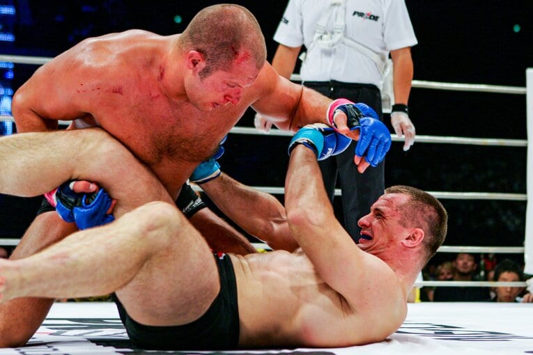 ヒョードルは寝技も盤石。ミルコにとっては苦しい展開となった