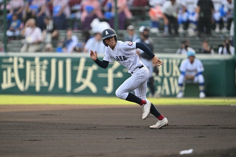 俊足の先頭打者としても活躍した有明の永田　©Hideki Sugiyama