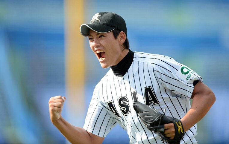 亜細亜大時代の九里。闘志溢れる投球スタイルは全く変わらない　　©SANKEI SHIMBUN