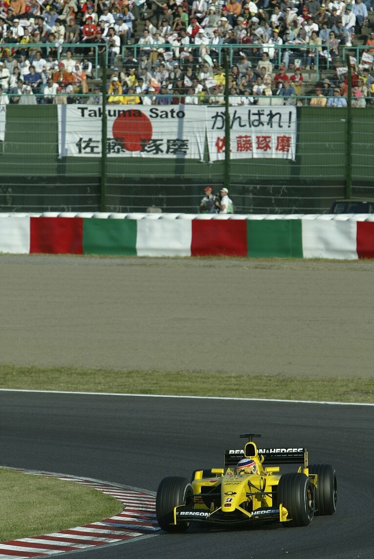 2002年鈴鹿GPの佐藤琢磨 ／ photograph by Getty Images