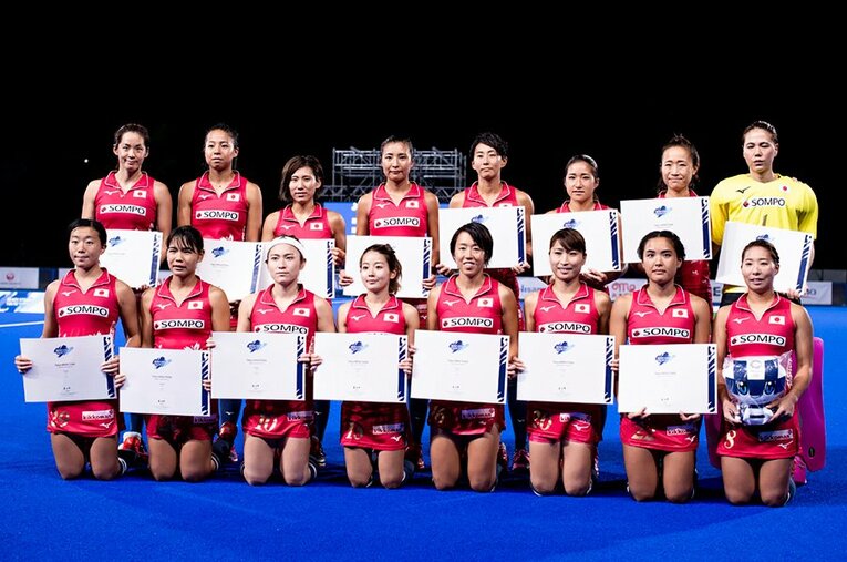 8月に行われた東京五輪のプレイベントで、強豪国相手にさくらジャパンは2位に食い込む。 ／ photograph by Yuki Suenaga