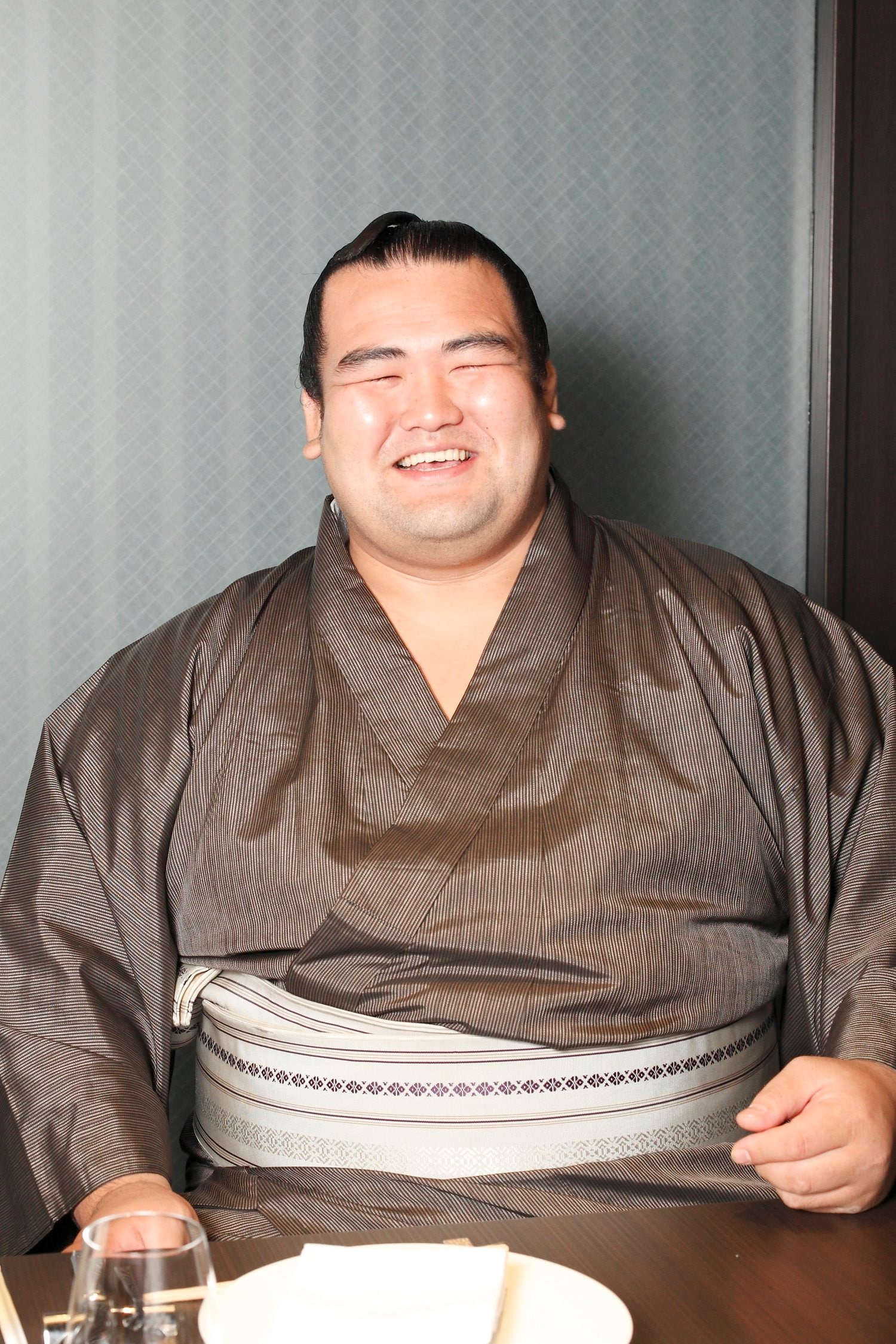 対談当時、大関昇進を決めたばかりの琴奨菊　©BUNGEISHUNJU