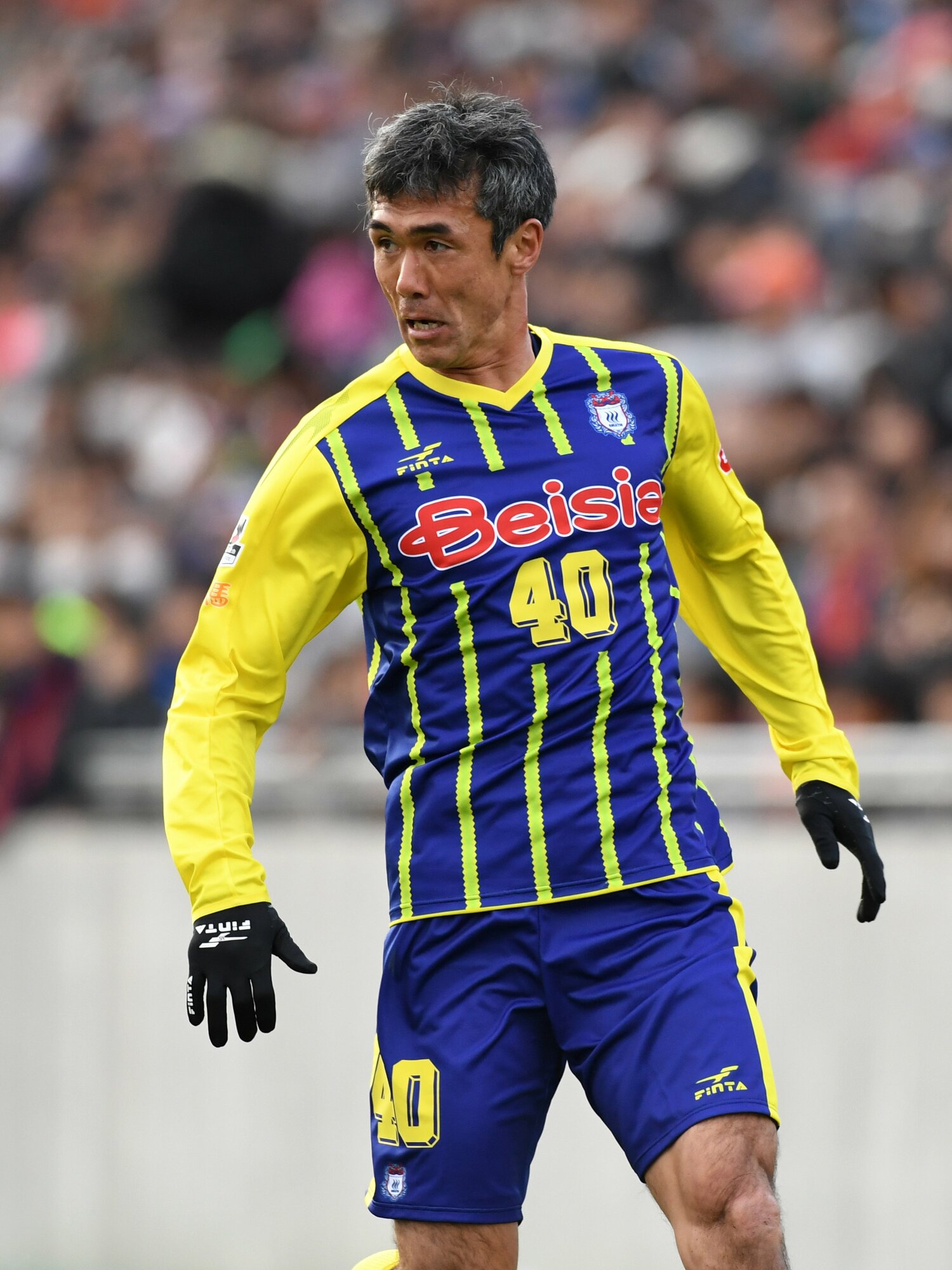 現役最後のクラブとなったザスパクサツ群馬(2017年)。41歳でスパイクを脱いだ ©︎Etsuo Hara/Getty Images