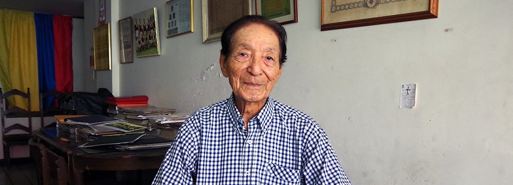 元コロンビア代表の日系人がいた！道工薫、90歳のサムライ蹴球人生。＜Number Web＞ photograph by Toyoo Kitazawa