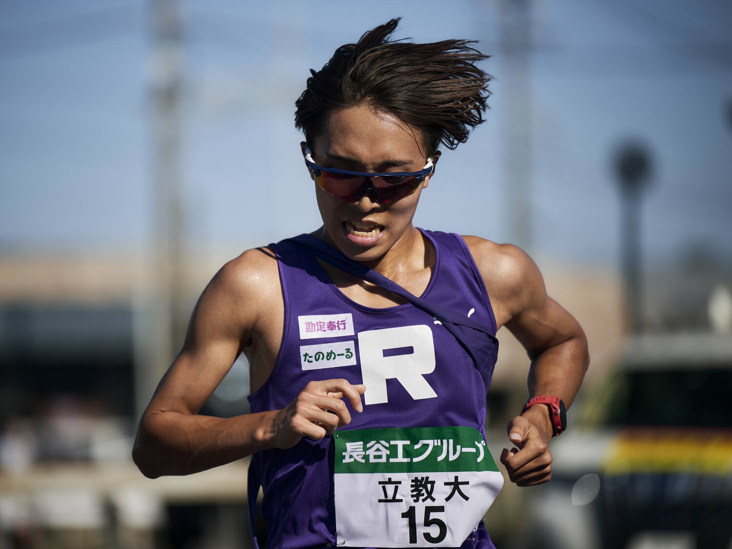 3区・林（4年）の時点では14位だった立教大だが　©Yuki Suenaga