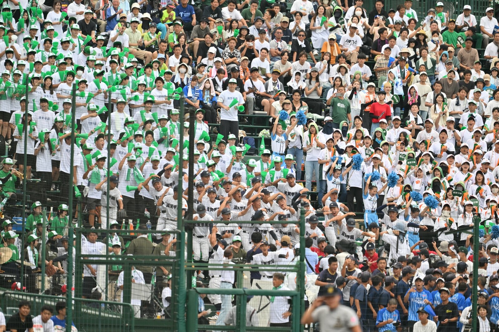 2024年夏の甲子園の滋賀学園応援スタンド　©Hideki Sugiyama