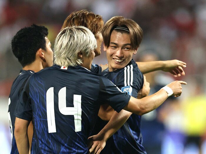 「(鎌田)大地くんが蹴っていいよ、と」“人のPKは奪わない”ストライカー・上田綺世が体現するものとは…「爆勝」バーレーン戦現地で本人直撃<Number Web> photograph by JIJI PRESS