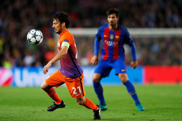 マンチェスター・シティ時代のシルバ　©Daisuke Nakashima