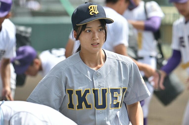 今夏の甲子園で仙台育英「史上初の女子部員」として注目を集めた星　©Hideki Sugiyama