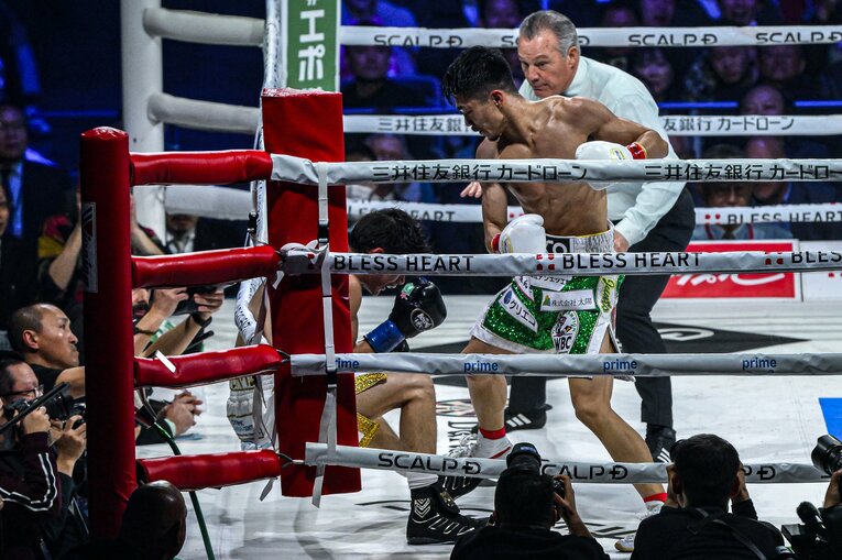 2度目のダウンを奪い、3回KO勝利　©︎Takuya Sugiyama