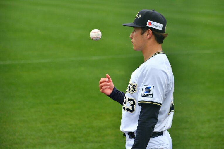 オリックスキャンプで奮闘する吉田輝星　©Hideki Sugiyama