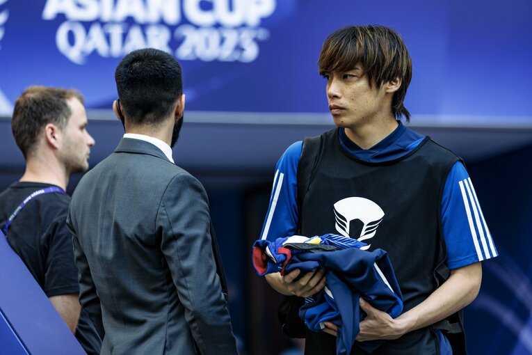 大会途中での離脱となった伊東純也　©Kiichi Matsumoto