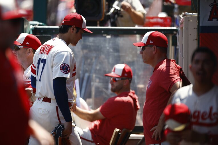 緊急降板となった大谷はこの後検査を実施。右肘の靭帯損傷が発覚した　©Getty Images