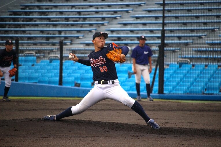 石田雄大投手（静岡大・4年）©Yu Takagi