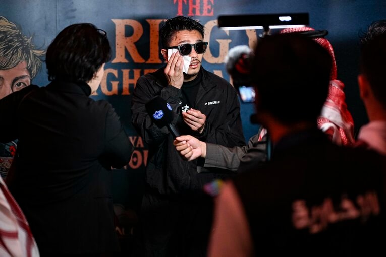 試合後の中谷潤人　©Hiroaki Finito Yamaguchi