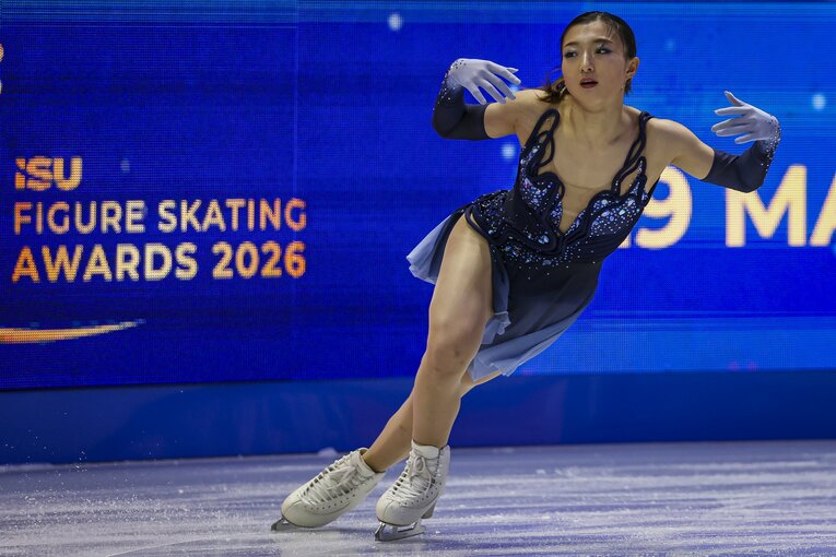 今季世界最高得点をたたき出したSPの演技　©Getty Images