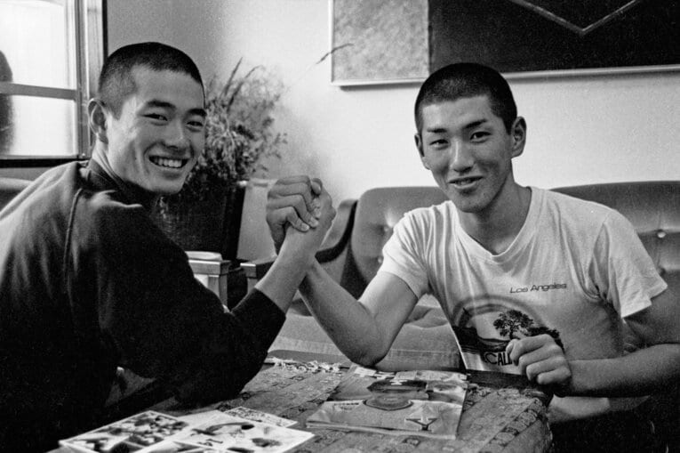 高1の秋のKKコンビ（1983年10月、群馬国体で）　©AFLO