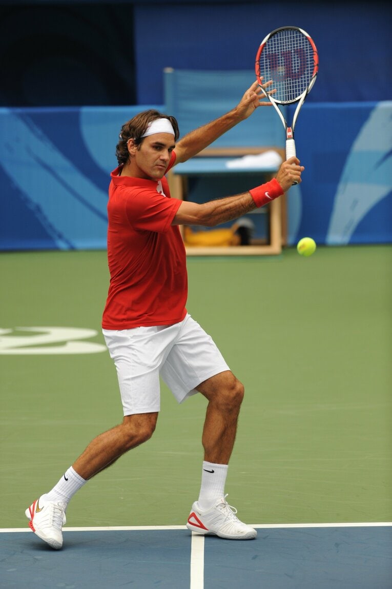 2008年北京五輪のフェデラー　©JMPA