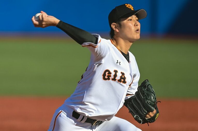 2020年のトライアウトに参加した宮國椋丞。DeNA育成契約を経て2021年には古巣・巨人を相手に勝ち投手となった ／ photograph by Nanae Suzuki