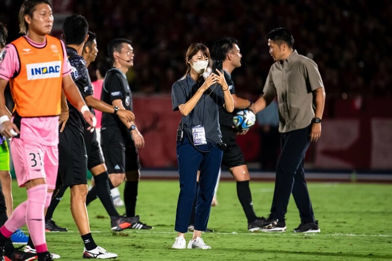 J1湘南ベルマーレの“名物広報”として活躍した遠藤さちえさん（写真／本人提供）