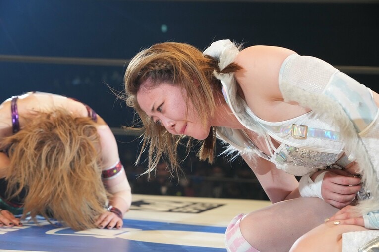 朱里に敗れた岩谷麻優。ベルトを失い、気持ちはスターダム退団で固まった　©Essei Hara