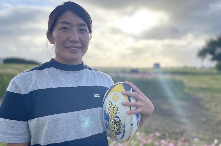 女子7人制ラグビーでリオ五輪代表に選出された中嶋亜弥さん。実は“異色すぎる経歴”を持つラグビー選手である ／ photograph by Yu Shoji