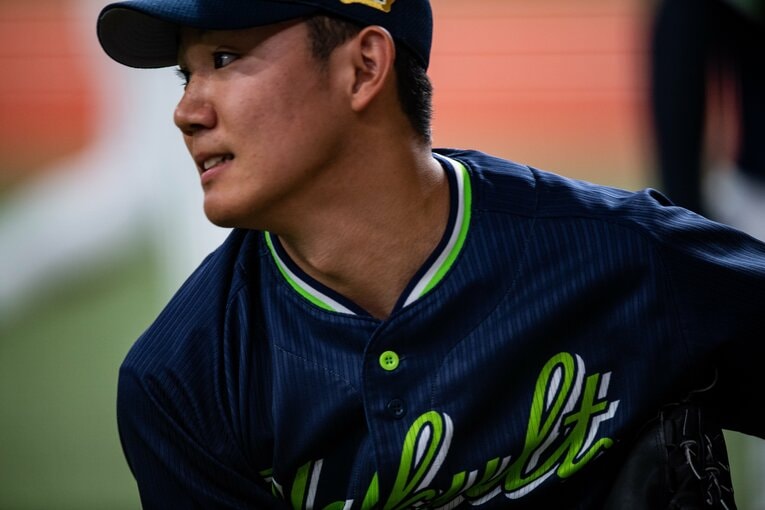 第1戦に先発したヤクルト奥川恭伸　©︎Nanae Suzuki