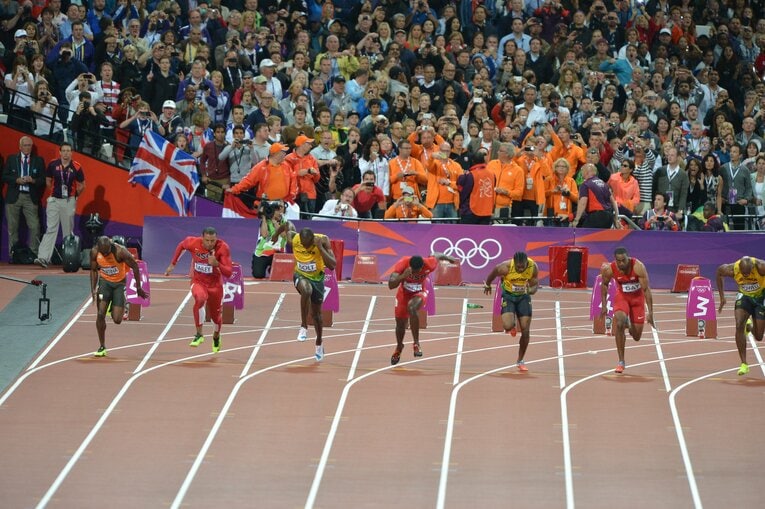 ロンドン五輪の男子100m決勝　©JMPA