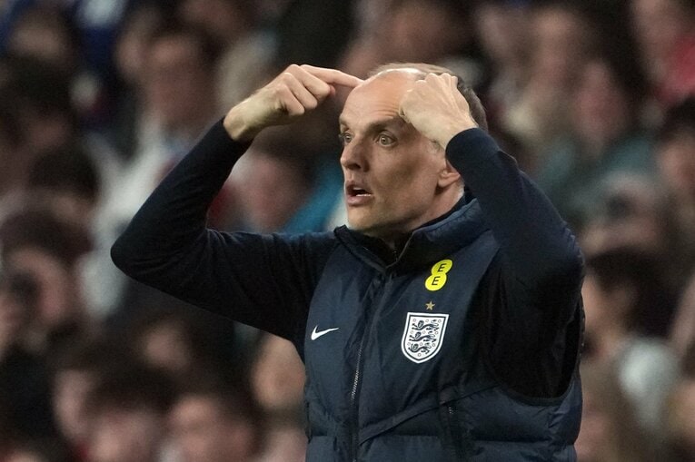 感情をあらわにするトゥヘル監督　©Masashi Hara