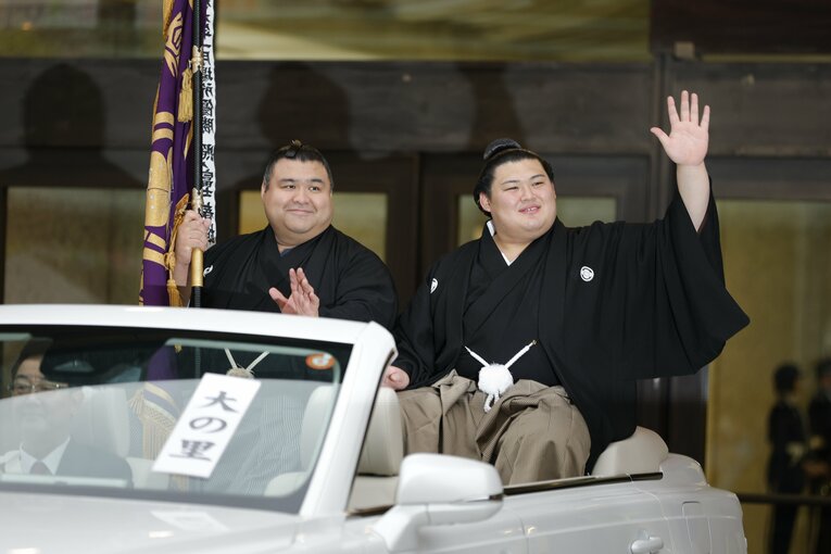大の里の優勝パレード　©Kiichi Matsumoto/JMPA