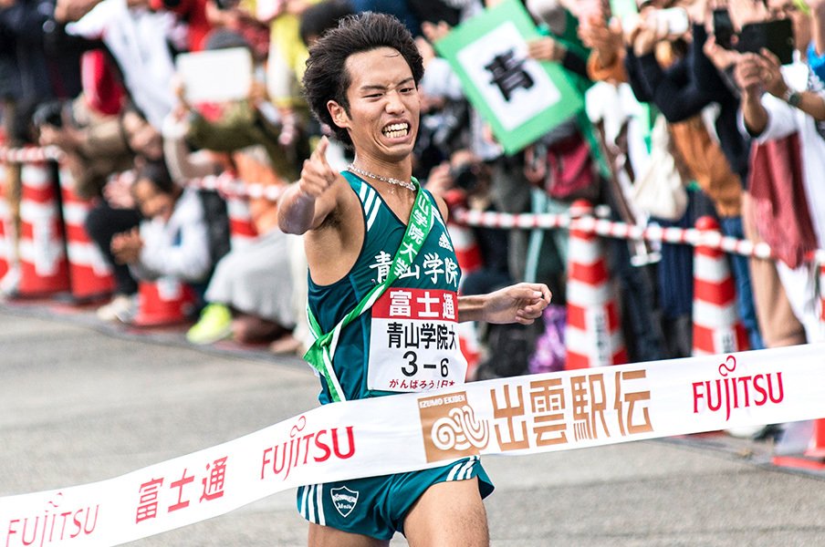神野不在でも完勝で強さを証明。出雲駅伝で青山学院がまず一冠。<Number Web> photograph by Shunsuke Mizukami