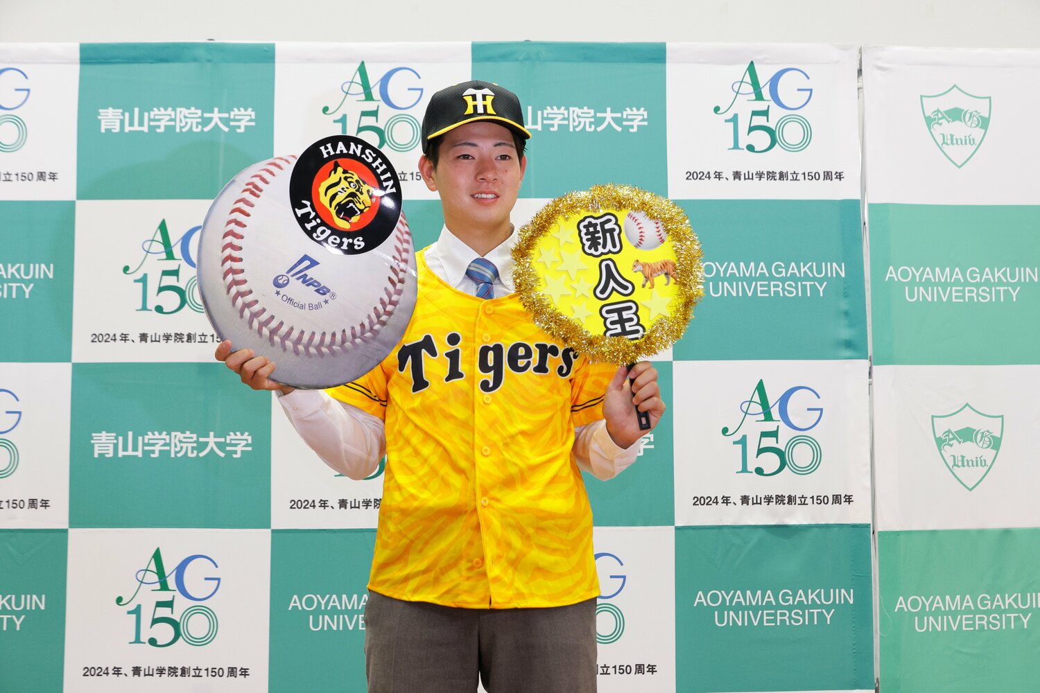 阪神が単独指名した下村海翔（青山学院大）　©Shigeki Yamamoto