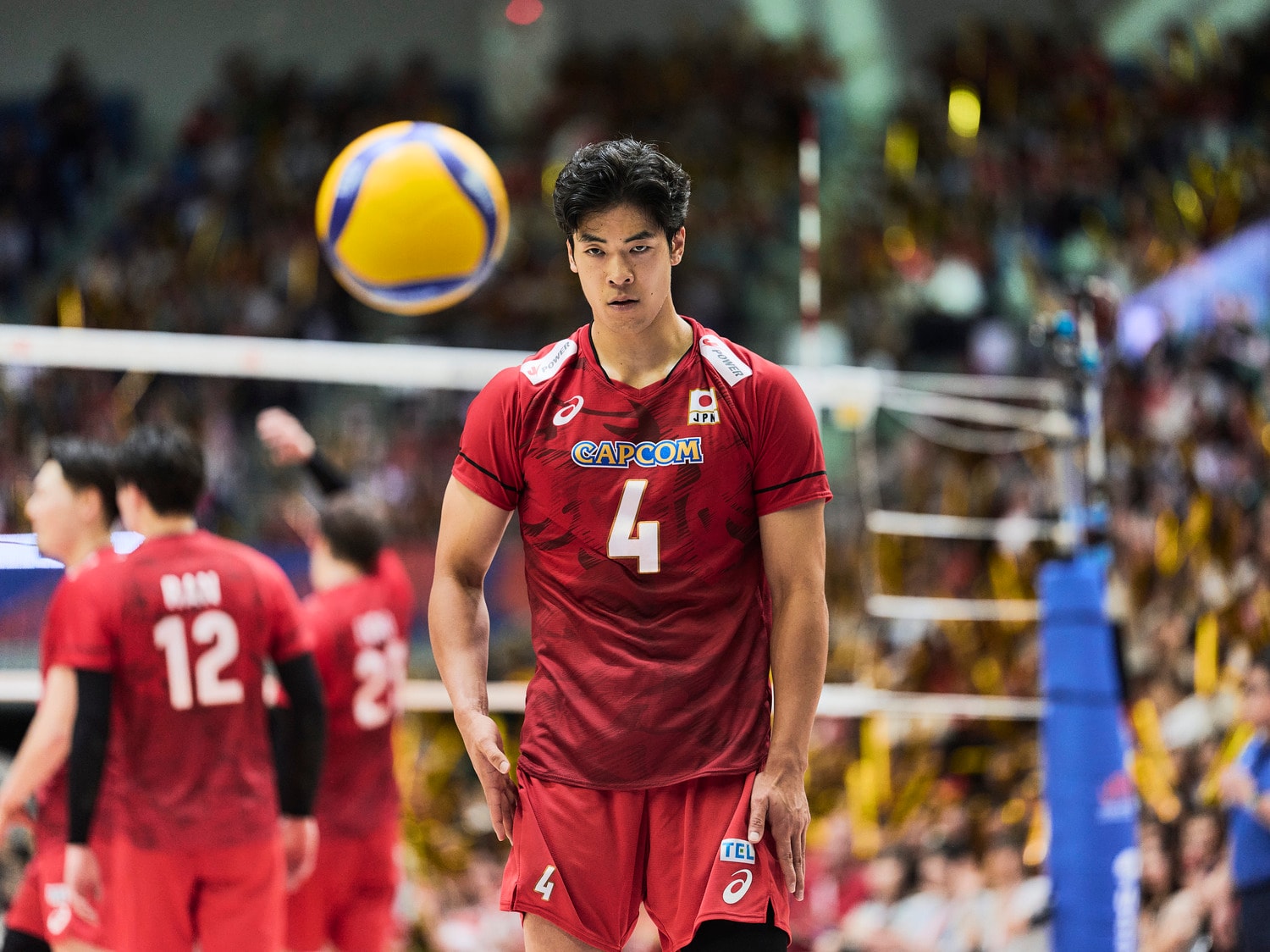 同じオポジットの西田有志が不在の中、存在感を発揮した宮浦健人　©︎Yuki Suenaga