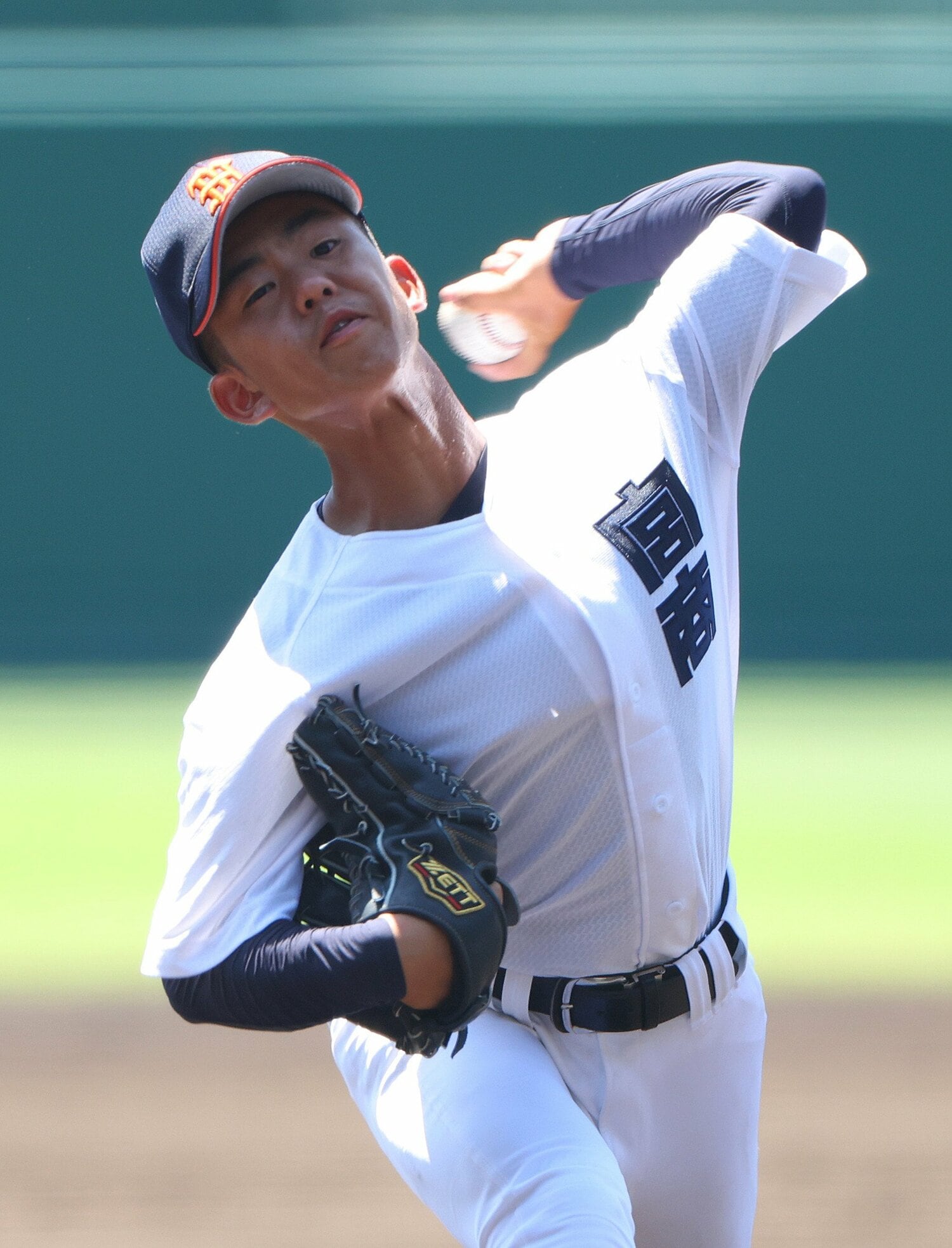 2年連続甲子園に出場した宮崎商。写真はエース永友琉生 ©JIJI PRESS